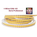 Tira LED 5 mts Flexible 12V 55W COB con corte cada 10mm IP20 Blanco Neutro, Serie Profesional Tira LED 5 mts Flexible 12V 55W COB con corte cada 10mm IP20 Blanco Neutro, Serie Profesional